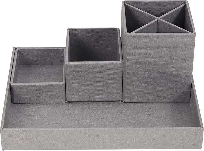 Bigso Box of Sweden 797454101 Office Organiser Fibre Board Grey 23.5 x 18 x 11 cm