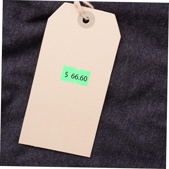TEHAUX 5000pcs Adhesive Price Tag Paper for Supermarket Pricing Easy to Use Cost Stickers Fluorescent Labeling for Retail Business Display