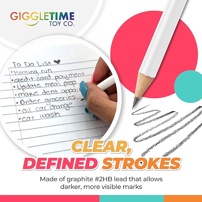 GRAPHITE Round Misprint Set – 2 HB Lead, Unsharpened with Erasers | Great for Drawing, Crafts, Gifts & Classroom Use – Box of 144