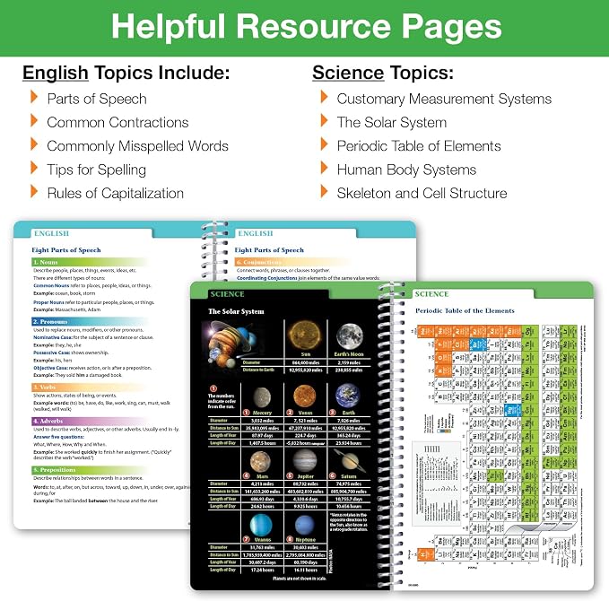 Global Datebooks 2026-2027 Middle & High School Student Planner 5.5" x 8.5" - Dated Weekly & Monthly Academic Planner with Ruler/Bookmark & Stickers, Ideal for Homework, Block Style, Kraft Doodles
