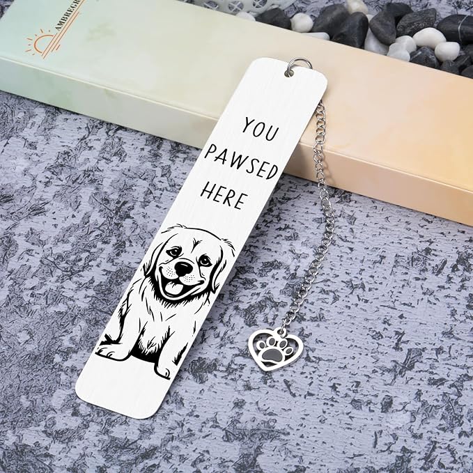 Pug Dog Dad Fathers Day Gifts - Pug Gifts for Pug Lovers, Dog Bookmark for Dog Lovers GIF ts for Women for Birthday Christmas, Reading Accessories, Pet Owner Page Marker Dog Themed Book Club GIF ts