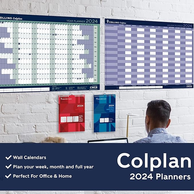 Collins Colplan 2024 Diary Monthly Spiral Planner - Business Planner and Organiser - January to December 2024 Diary - Monthly - - 64-24