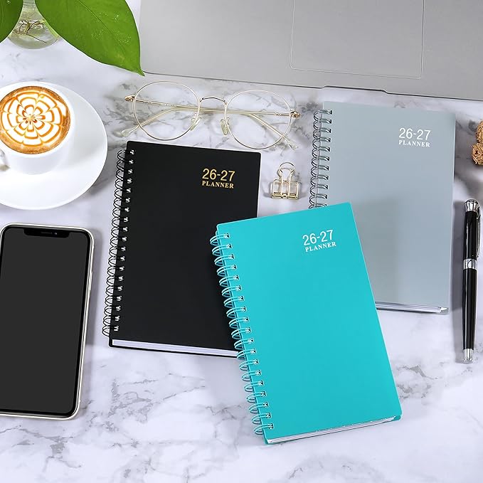 2026-2027 Pocket Calendar/Planner - Weekly & Monthly Pocket Planner for Purse, Jul. 2026 - Jun. 2027, 6.8" x 4.1", Strong Twin - Wire Binding, Plastic Cover