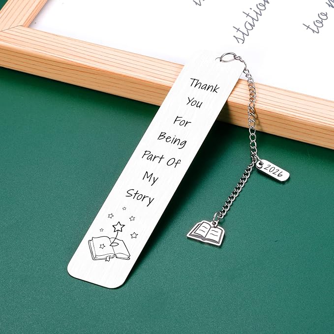 Teacher Appreciation Gifts Thank You Teacher Gifts Bulk End of School Year Gift for Women First Day of Senior Welcome Back to School Supplies Thank You for Being Part of My Story Bookmark Christmas