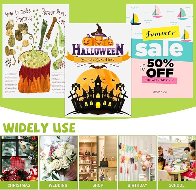 VOKOY 30 Pack White Poster Boards 11x14 Inch, Bulk Thick Posterboard Paper, Blank Graphic Display Vision Board for for Art DIY Crafts Drawing School Projects Presentations Exhibits Notices, 300gsm