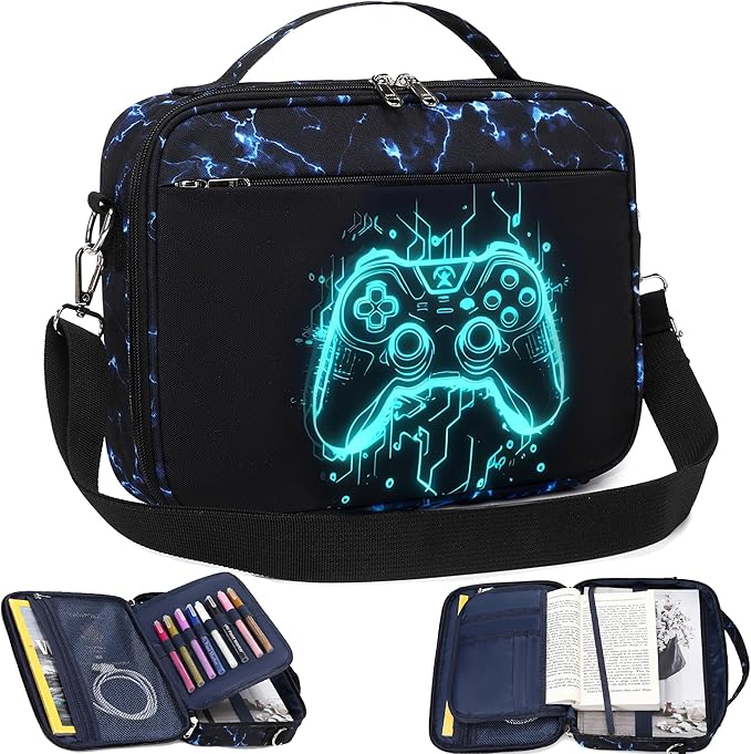 Jumpopack Bible Cover Case for Men Boys Grils Bible Case for Study Accessories-Ideal Gift for Men and Boys (Luminous Game Parttern)