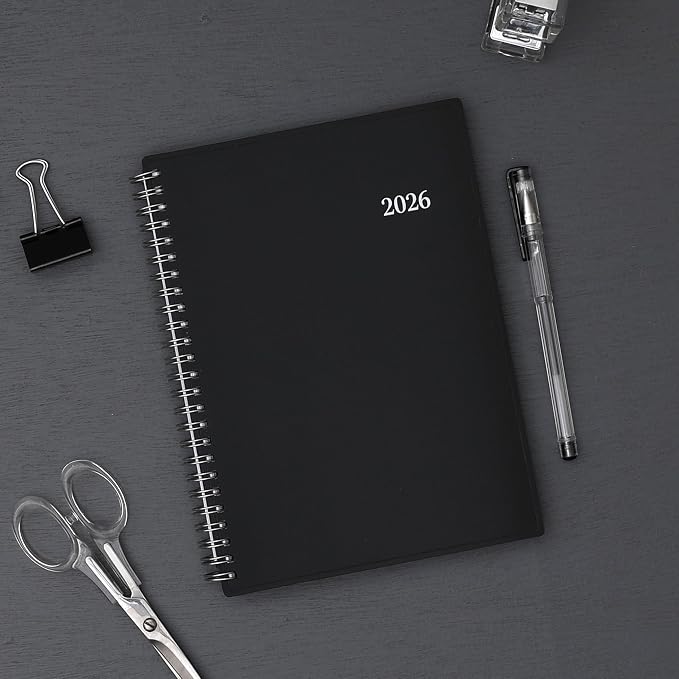 Blue Sky 2026 Weekly and Monthly Planner Calendar Notes, Includes January 2026 - December 2026, 5.875" x 8.625", Flexible Cover, Wirebound, 30 Extra Notes Sheets, Laminated Tabs, Enterprise