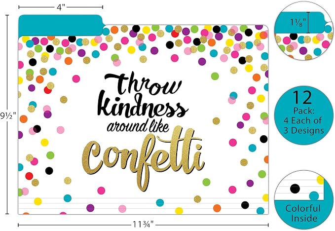 Teacher Created Resources Confetti File Folders