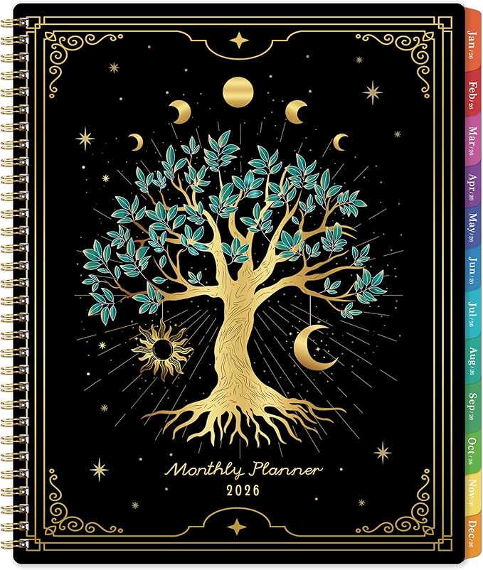 2026 Monthly Planner - Monthly Planner/Calendar 2026, from January to December, 8.75'' x 11'', 12-Months Planners With Tabs, Inner Pocket