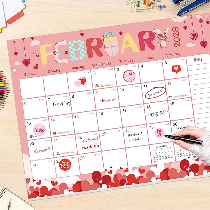 GuassLee Desk Calendar 2026-2029,36 Months 22" x 17" Large Calendar from June 2026 to May 2029,Desktop/Wall Monthly Planner with Julian Date and Thick Paper for Office Home School