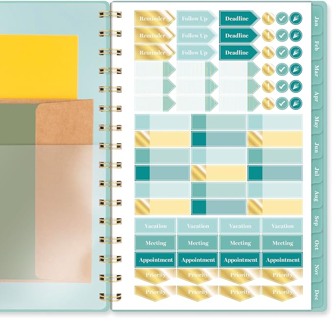 Mead Cambridge 2027 Planner, Weekly & Monthly, 5.5" x 8.5", Glimmer (1843-200-27)