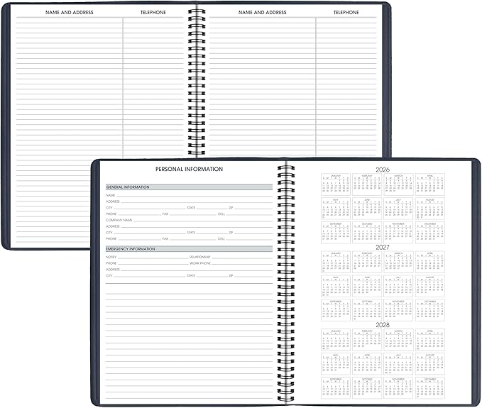 AT-A-GLANCE 2027 Appointment Book Planner, Weekly, 13-Month Jan-Jan, 8.25" x 11", Navy (709502027)