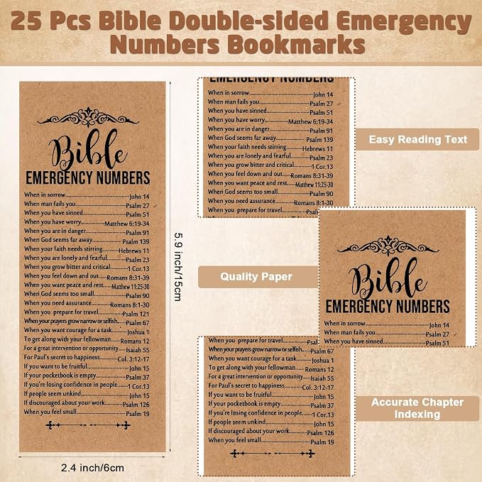 Feifeiya 25 Sets Father's Day Christian Church Gifts Bulk Bible Verse Plastic Gel Pen Religious Silicone Keychains Scripture Bookmarks for Men Women Empowerment Sunday Study Group Gifts(Black)