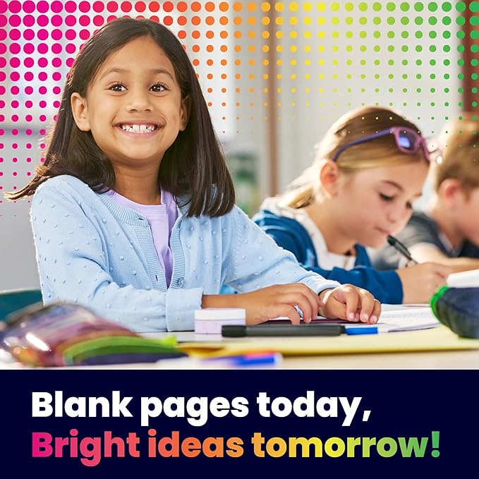 Hygloss Half Blank Books for Kids to Write Stories and Illustrate – Bulk 24 Pack – 5.5" x 8.5" A5 – Small Primary Journal for Grades K-2, Preschool/Kindergarten Notebook with Picture Space – 24 Pages