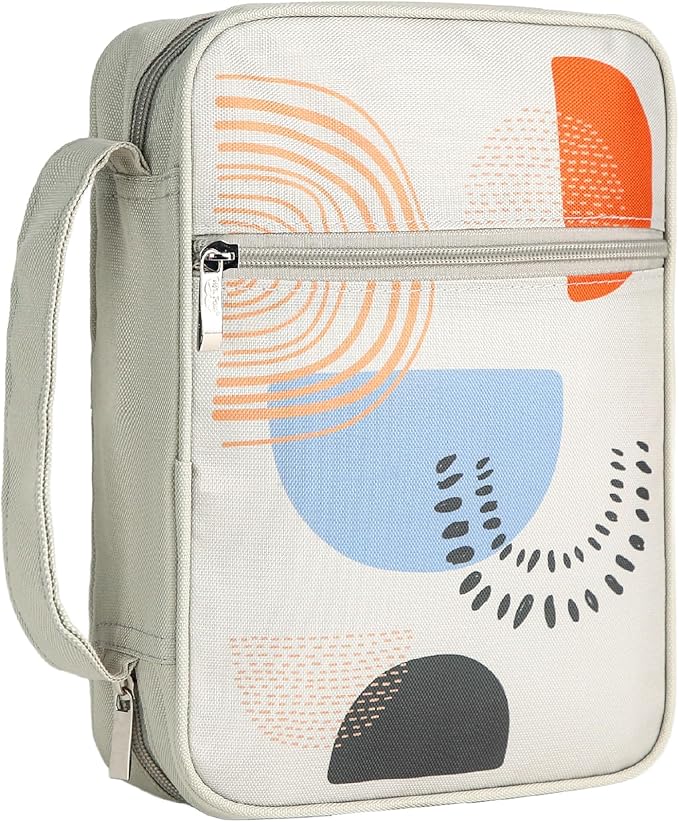 Mr. Pen- Bible Cover Case, Carrying Book Case with Durable Handle and Zippered Pocket, Bible Protective Church Bag for Men & Women, Christian Gifts, Gray Style