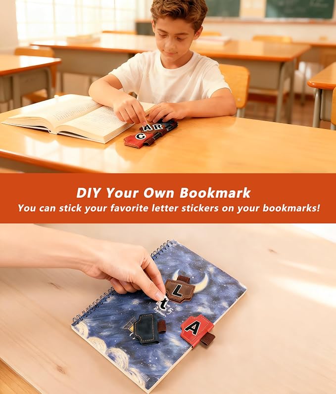 3PCS Magnetic Bookmarks with Pen Holder, Leather Pen Holder Bookmark for Readers，Best Gift for Book Lovers, Convenient Reading Accessories.