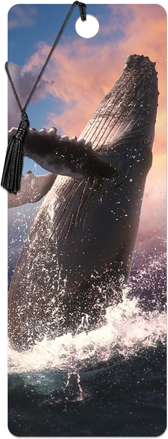 3D LiveLife Bookmark - Whale Jump from Deluxebase. Cute Lenticular Whale Page Marker. Animal Themed Accessories for Book Lovers. Small Gifts for Men, Women, Writers and Teachers.