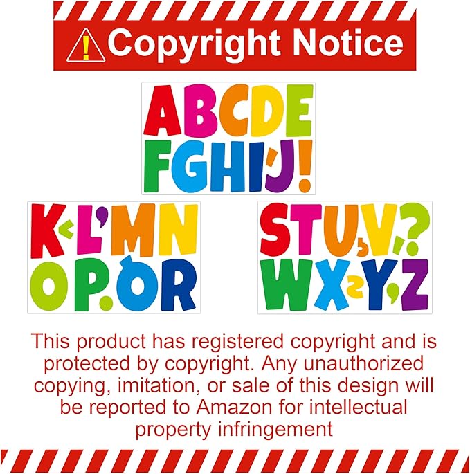 Large Letter Stickers Bulletin Boards Letters Alphabet Stickers Vinyl Self Adhesive Sticker Letters for Poster Bulletin Boards Window Door Mailbox Crafts Classroom Home Decor(Colorful,3 Inch)
