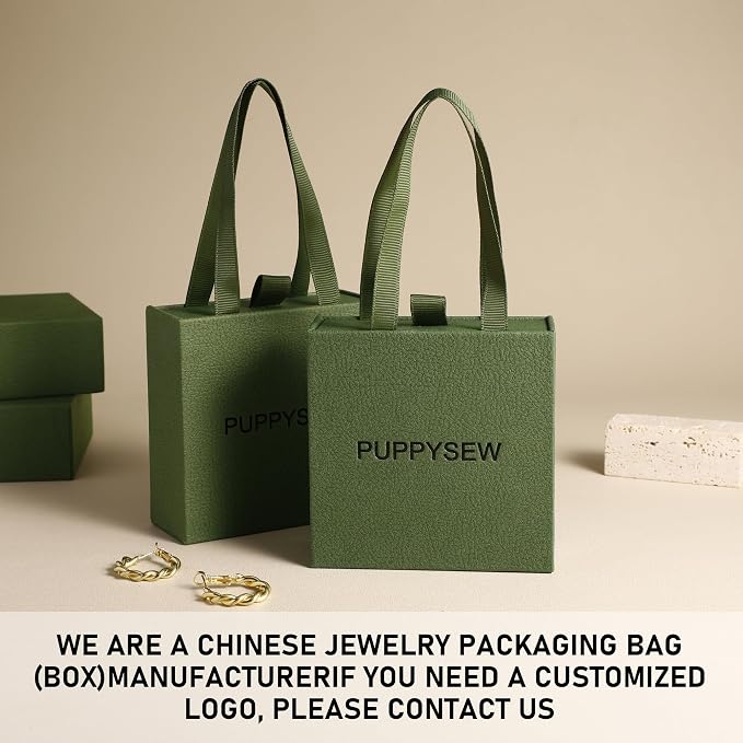 40 pcs paper boxes 9 x 9 x 3.5 cm, green luxury gift storage, jewelry gift storage box for earrings necklaces bracelets rings