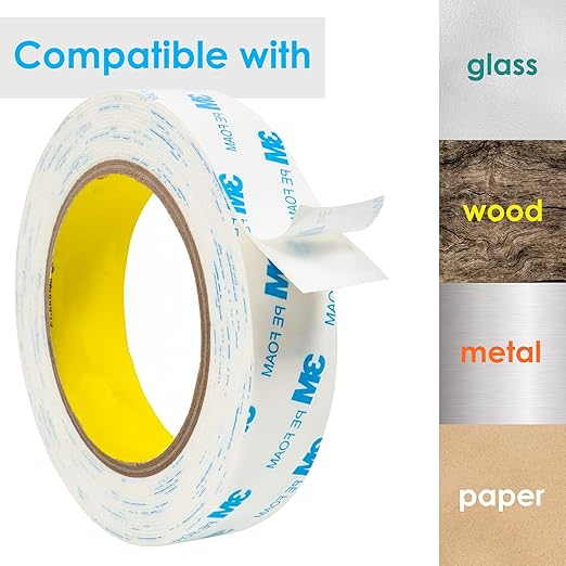 CANOPUS 1600T Double Sided Tape, 0.5in x 5yd, Thick PE Foam, Waterproof Adhesive Tape for Crafts, Picture Hanging, DIY Projects, Posters, Indoor & Outdoor Mounting