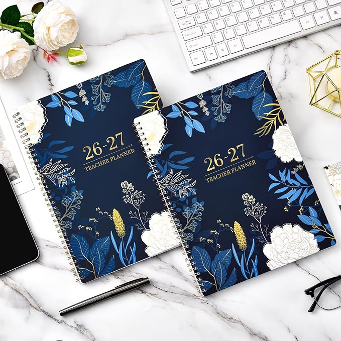 Teacher Planner 2026-2027 - Teacher Planner 2026-2027 Academic Year, Weekly & Monthly Lesson Planner, JULY 2026 - JUNE 2027, 8.5'' x 11'', Colorful Monthly Tabs, Twin-Wire Binding, Holidays, Pocket