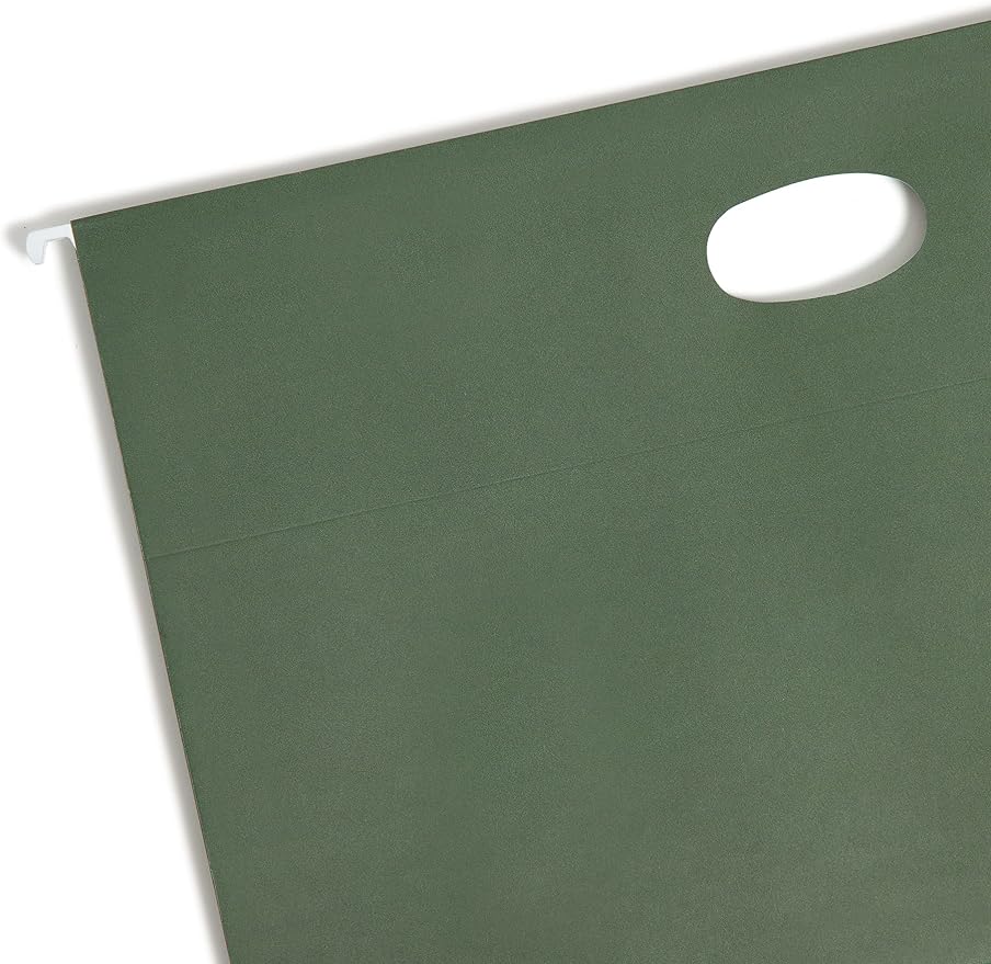 Smead Hanging File Pocket with Full-Height Gusset, 3-1/2" Expansion, Legal Size, Standard Green, 10 Per Box