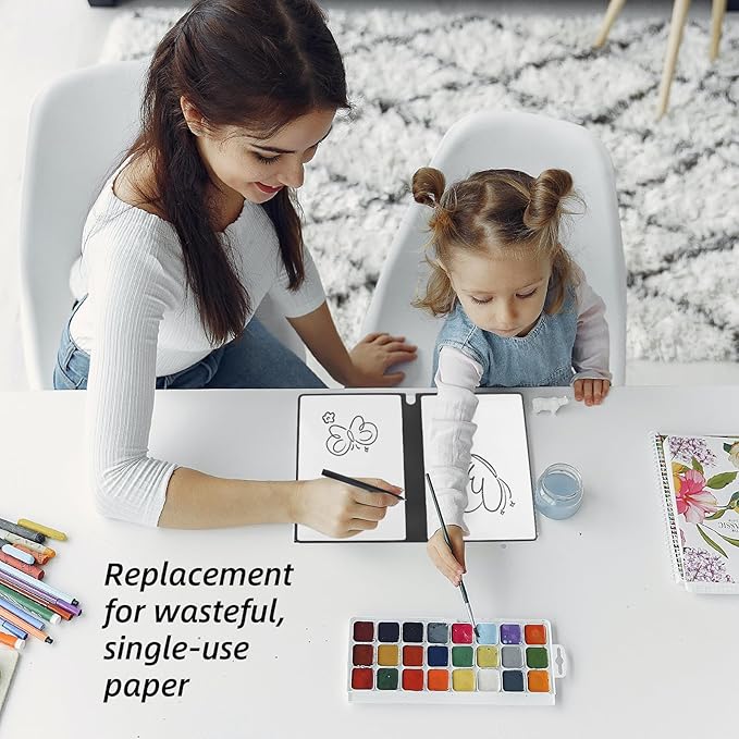 Reusable A5 Dry Erase Notebook Include a Wipeable Pen and Rag,9.4x6.5 Inch Erasable Notebook Whiteboard Notebook,Wipeable Notebook PU Hardcover for Office and Taking Notes(Grey)