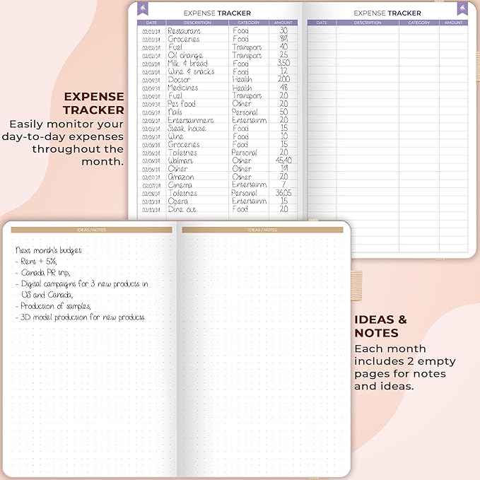 Clever Fox Budget Book 2.0 – Simple Budgeting Planner for Beginners – Financial Notebook with Money Spending, Debt & Bill Tracker (Rose Gold)