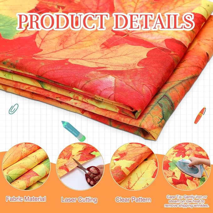 Mindsoft Bulletin Board Paper 48'' x 107'' Class Boards for Classroom Bulletin Boards Everyone is Welcome Classroom Board Decor Pillows Curtains Crafts(Fall Leaves,1 Pc)