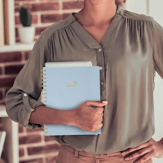AT-A-GLANCE 2027 Planner, Weekly & Monthly, 13-Month Jan-Jan, 7" x 8.75", Harmony, Ice Blue (1099-805-38-27)