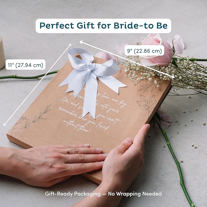 Timeless Premium Wedding Planner Book and Organizer – Timeless Premium Wedding Planner Book and Organizer – Wedding Planning Book, Comprehensive Keepsake & Countdown Binder, Perfect Engagement Gift for Women, 11" x 9" (Wildflower)