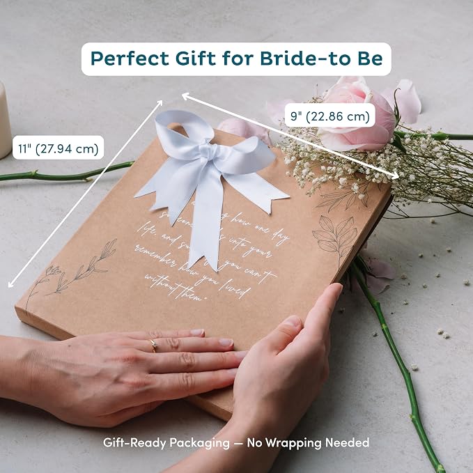 Timeless Premium Wedding Planner Book and Organizer – Timeless Premium Wedding Planner Book and Organizer – Wedding Planning Book, Comprehensive Keepsake & Countdown Binder, Perfect Engagement Gift for Women, 11" x 9" (Wildflower)
