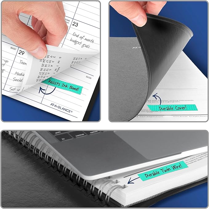 AT-A-GLANCE 2027 Planner, Monthly, 14-Month Dec-Jan, 8" x 12", DayMinder, Black (SK20027)