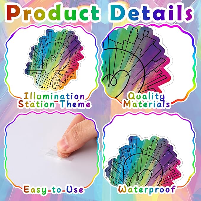 60 Pcs VBS 2026 Sunday School Cutouts Bulk 2026 Light Bulb Theme Cutouts Paper Religious VBS Bulletin Board Decorations for Sunday School Wall Decor Party Supplies