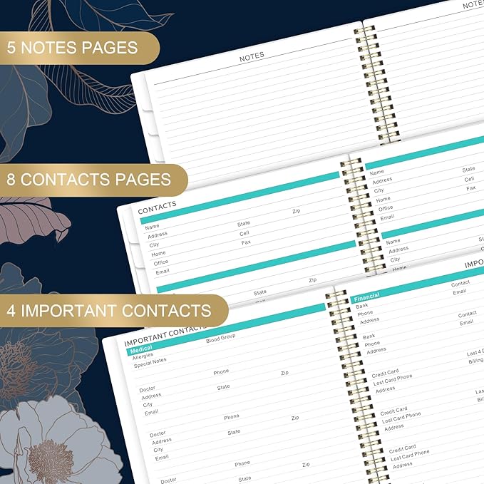 2026-2027 Monthly Planner - 9" x 11" 18 Months Calendar Planner, Jul. 2026 - Dec. 2027, 26-27 Monthly Calendar Planner, 18 Monthly Planner/Calendar 2026-2027 with Tabs, Back Pocket, Twin-Wire Binding