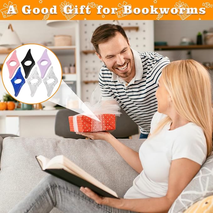 6 Pcs Thumb Book Page Holder for Reading, Ideal Reading Accessories for Book Lovers, Reading Essentials with Multiple Colors for Choice