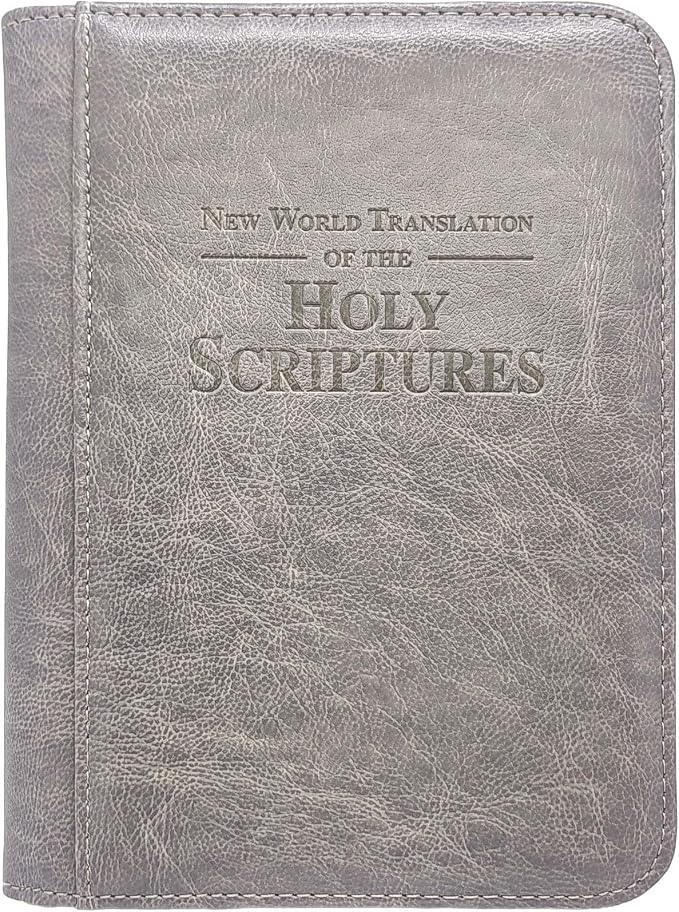 JW Holy Scriptures Book Cover - Faux Leather Zippable - Perfect for Conventions and Gifts