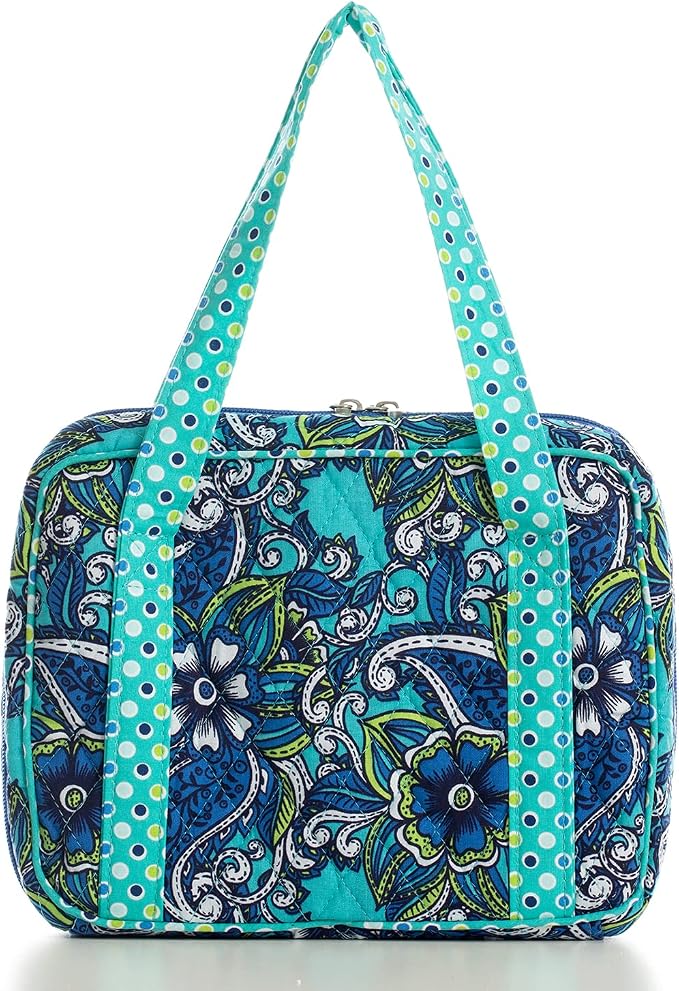 DIWI Quilted Bible Cover Large 10x7x2.75, Blue, Morning Glory
