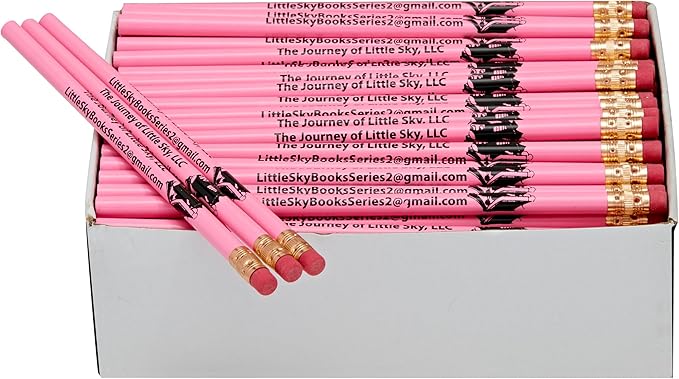 Pencil Guy Promotional Personalized Imprinted Pink Round Pencils 144 to a box. 19 color(s) to choose from!