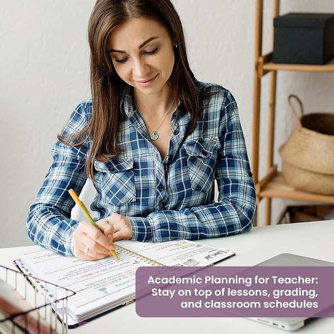 Planner 2026–2027, Academic Year Monthly & Weekly Calendar Book, Jul 2026–Jun 2027, Hardcover Organizer with Tabs, Student & Teacher Planner, 8.5" x 11", Wild Bloom