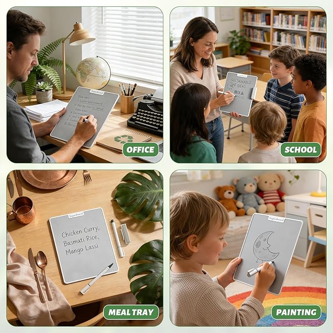 UNCLE BOARD 10 inch x 6 inch Dry Erase Board, Magnetic Small White Board with 3 Magnetic Pens, Portable Student Whiteboard - Perfect for Planning, Drawing, Memos, to-Do Lists.