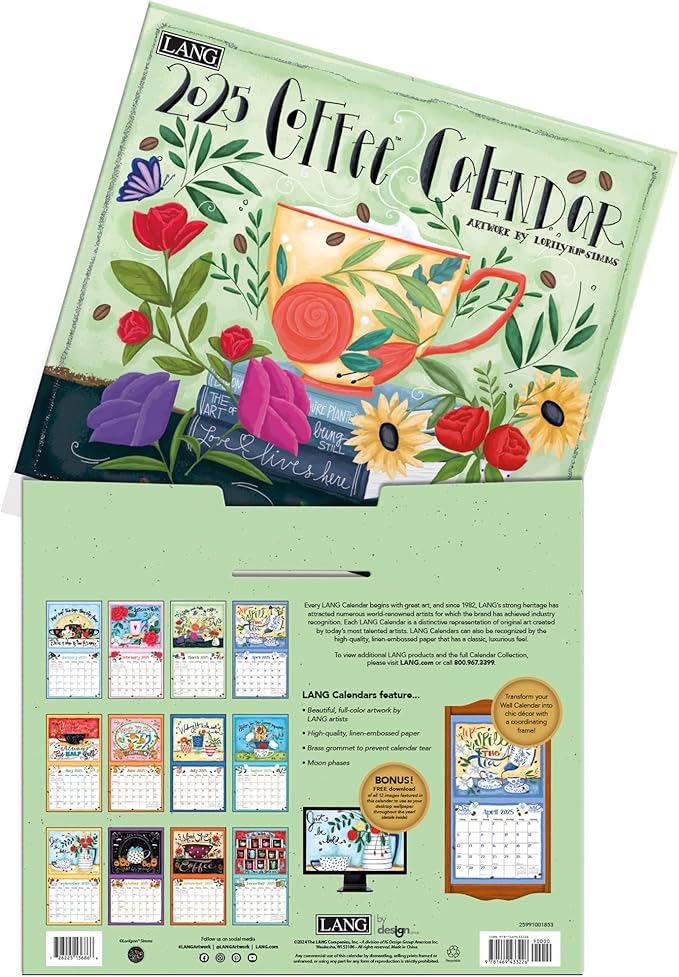 Lang, Coffee 2025 by LoriLynn Simms Wall Calendar