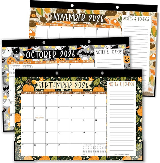 Hadley Designs Large Teacher Desk Calendar 2026-2027 - Desktop Calendar 2026, 18-Month Desk Calendars for Home, Office & Classroom, Cute Classroom Must Haves, Teacher Appreciation Gifts