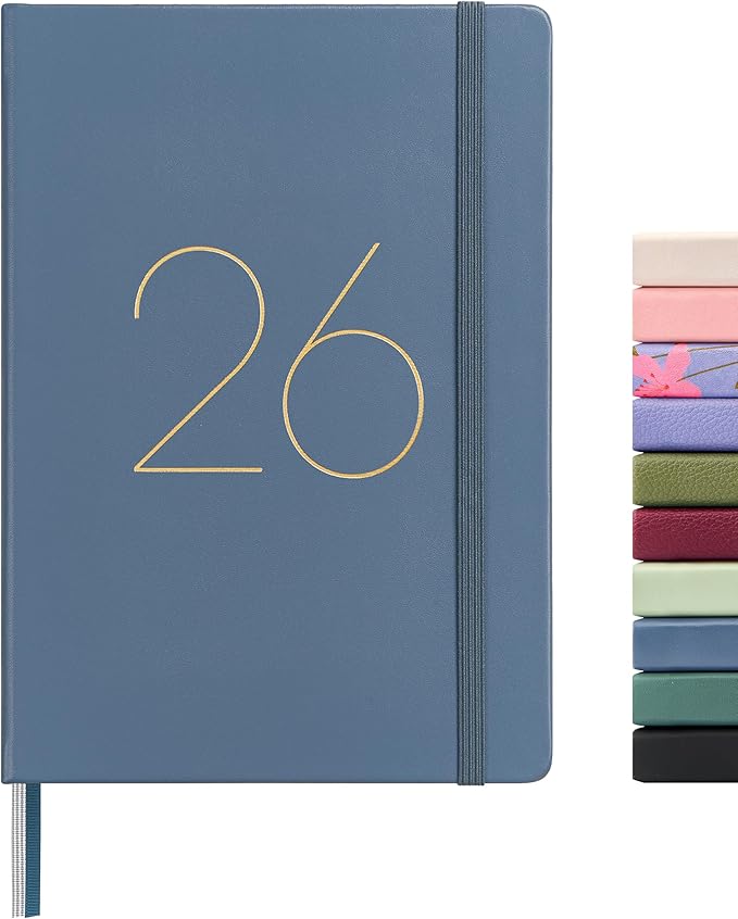 And Per Se 2026 Planner, 15 Months Hardcover Daily, Weekly & Monthly Planner, A5 size, 100GSM Thick Paper, Back Pocket, 5.7" x 8"(Dark Blue)