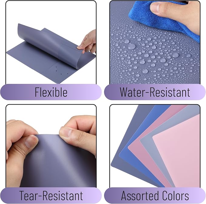 Mr. Pen- Plastic Folders with Pockets, 5 pcs, Aesthetic File Folder with Business Card Slot, 2-Pocket Folder, Back to School, Office, Filing Supplies