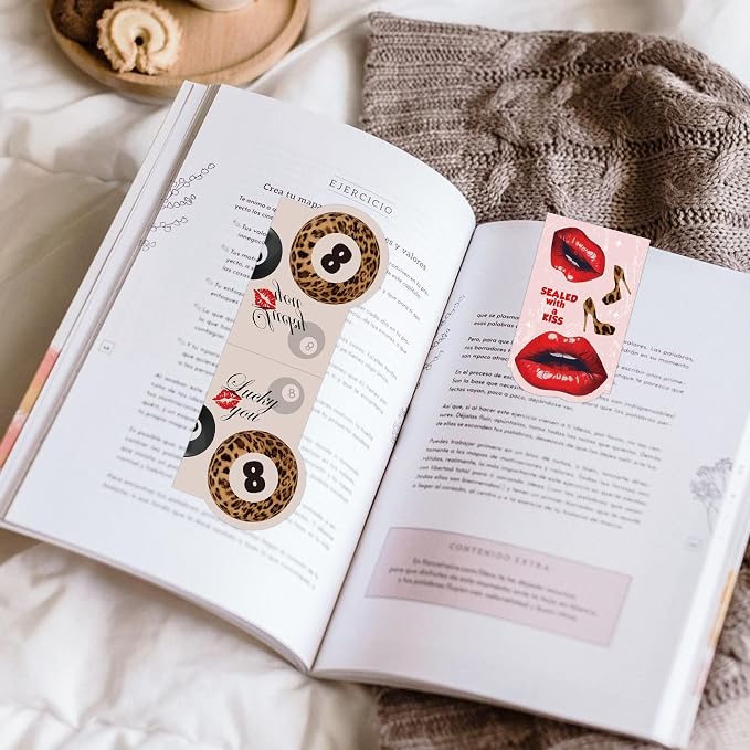 Cute Magnetic Bookmarks, 9 Pcs Y2K Aesthetic Bookmark Page Clips, Book Accessories for Reading Women Book Lovers