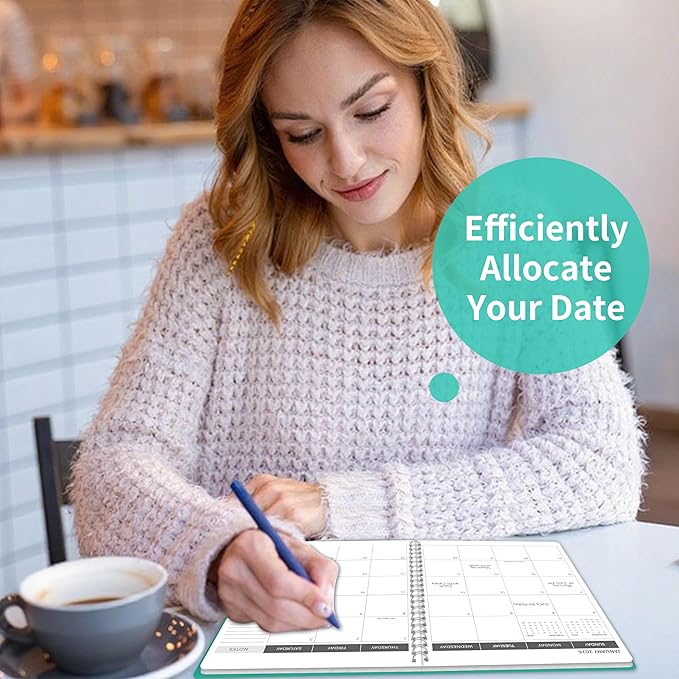Monthly Planner 2026-2027, 2026 Calendar 24 Months Planner, Jan 2026 - Dec 2027, 8.6" x 11", Academic Calendar Hard PVC Cover with Spiral Bound, Perfect for School & Office for Women & Men