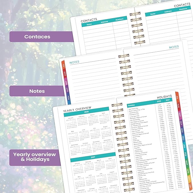 2026-2027 Pocket Calendar/Planner - Weekly & Monthly Pocket Planner for Purse, JUL. 2026 - JUN. 2027, 6.8" x 4.1", Pocket Planner 2026-2027, Strong Twin - Wire Binding