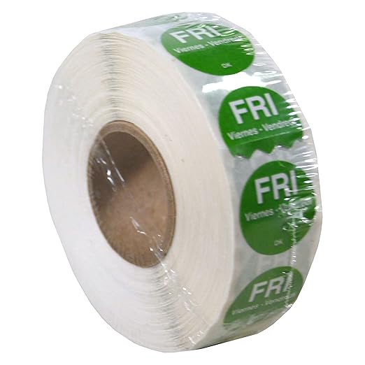 DayMark Safety Systems-IT1143925 Day of the Week 3/4" Circle Permanent Label, FRI (Roll of 1,000)