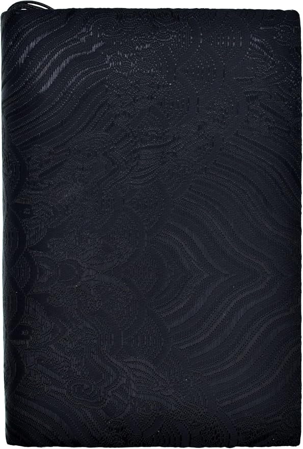 BLBMH A6 Book Cover 4x6 Plus | Non-Stretch Fabric Sleeve with Bookmark | Handmade Washable Protector for Paperback Journal Bible Notebook | Gift for Women Readers - Black 6" +